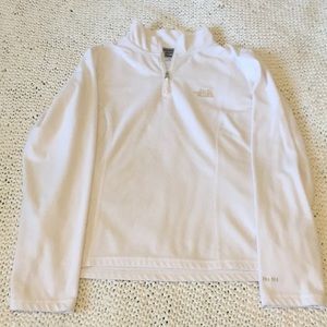 White ladies North Face half zip jacket
